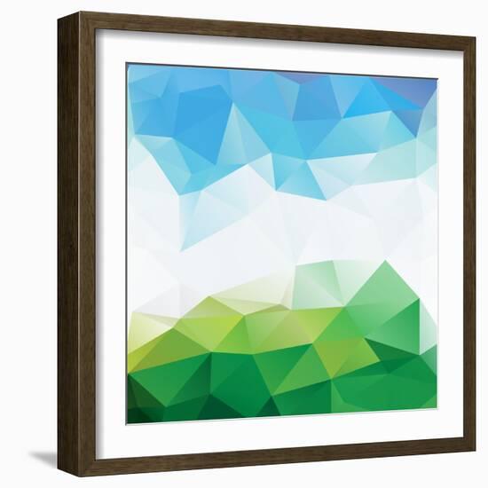 Colorful Mosaic Triangle Background-Rasveta-Framed Premium Giclee Print