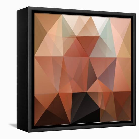 Colorful Mosaic Triangle Background-Rasveta-Framed Stretched Canvas