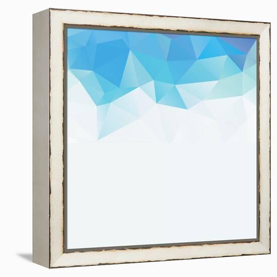Colorful Mosaic Triangle Background-Rasveta-Framed Stretched Canvas