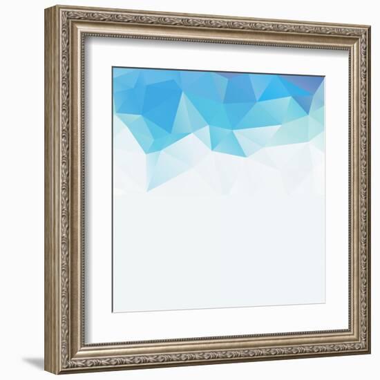 Colorful Mosaic Triangle Background-Rasveta-Framed Art Print