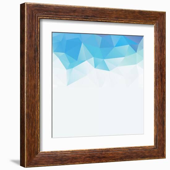 Colorful Mosaic Triangle Background-Rasveta-Framed Art Print