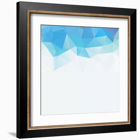 Colorful Mosaic Triangle Background-Rasveta-Framed Art Print