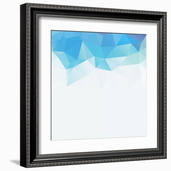 Colorful Mosaic Triangle Background-Rasveta-Framed Art Print