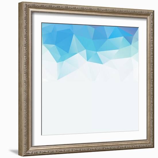 Colorful Mosaic Triangle Background-Rasveta-Framed Art Print