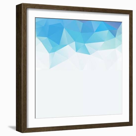 Colorful Mosaic Triangle Background-Rasveta-Framed Art Print