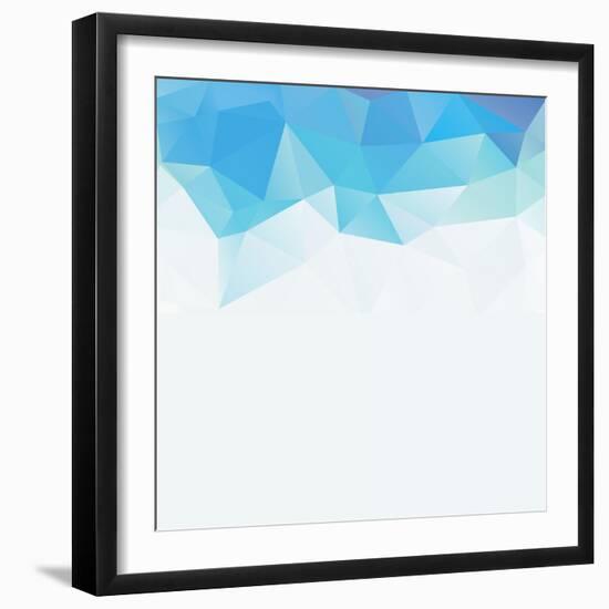 Colorful Mosaic Triangle Background-Rasveta-Framed Art Print