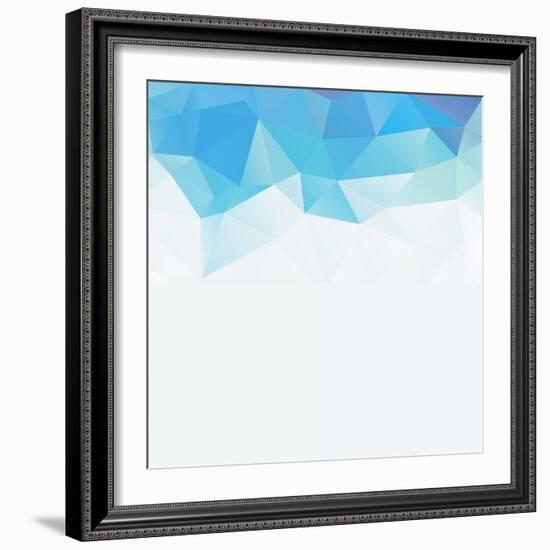 Colorful Mosaic Triangle Background-Rasveta-Framed Art Print