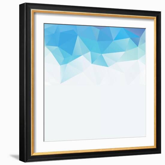 Colorful Mosaic Triangle Background-Rasveta-Framed Art Print