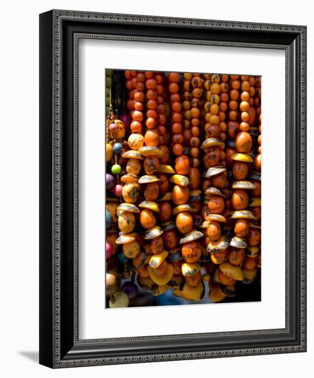 Colorful necklaces, Otavalo Market, Ecuador-Cindy Miller Hopkins-Framed Photographic Print