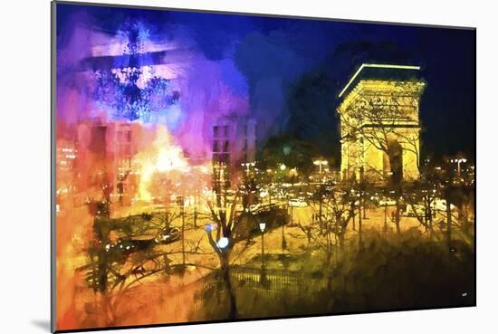 Colorful Night in Paris-Philippe Hugonnard-Mounted Giclee Print