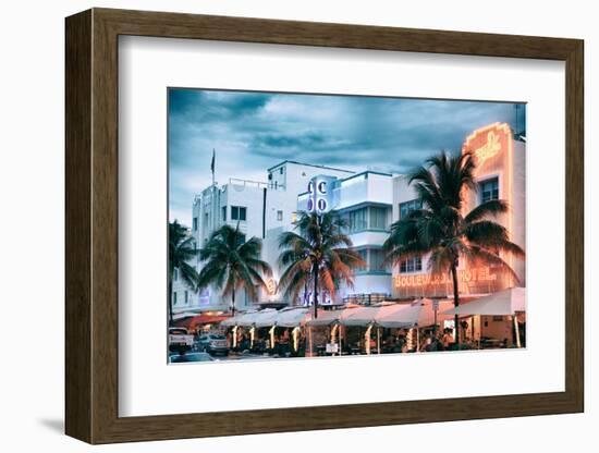 Colorful Ocean Drive - South Beach - Miami Beach Art Deco Distric - Florida-Philippe Hugonnard-Framed Photographic Print