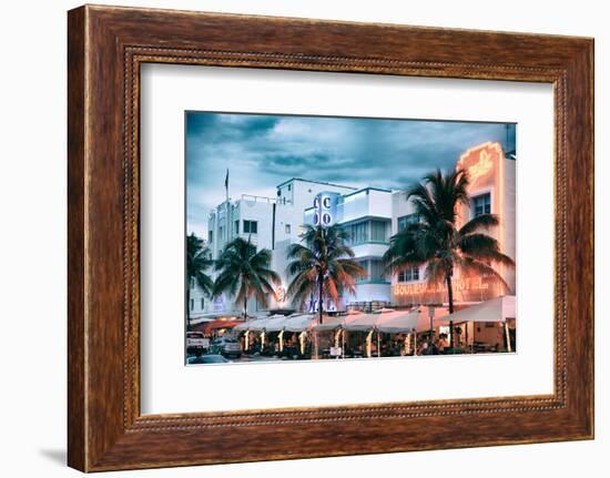 Colorful Ocean Drive - South Beach - Miami Beach Art Deco Distric - Florida-Philippe Hugonnard-Framed Photographic Print