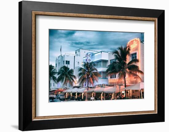 Colorful Ocean Drive - South Beach - Miami Beach Art Deco Distric - Florida-Philippe Hugonnard-Framed Photographic Print