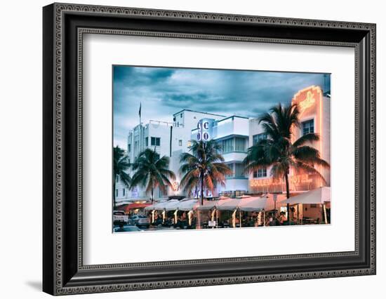 Colorful Ocean Drive - South Beach - Miami Beach Art Deco Distric - Florida-Philippe Hugonnard-Framed Photographic Print