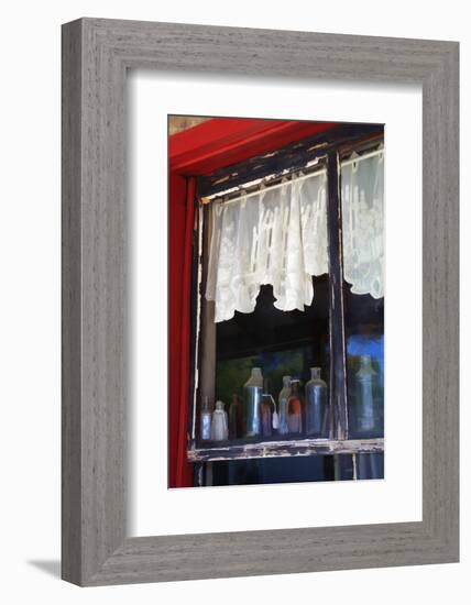 Colorful Old Bottles in Window of an Old Building, Savannah, Georgia, USA-Joanne Wells-Framed Photographic Print