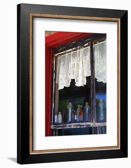 Colorful Old Bottles in Window of an Old Building, Savannah, Georgia, USA-Joanne Wells-Framed Photographic Print