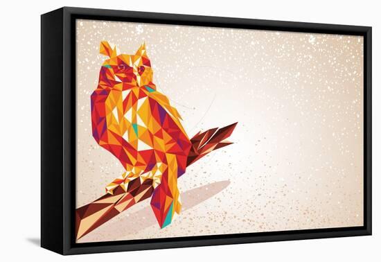 Colorful Owl Illustration-cienpies-Framed Stretched Canvas