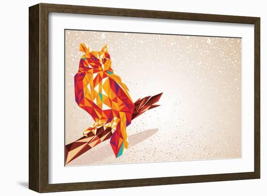 Colorful Owl Illustration-cienpies-Framed Art Print