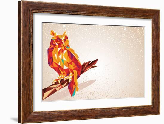 Colorful Owl Illustration-cienpies-Framed Art Print