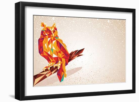 Colorful Owl Illustration-cienpies-Framed Art Print