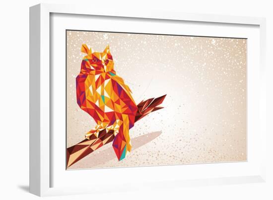 Colorful Owl Illustration-cienpies-Framed Art Print