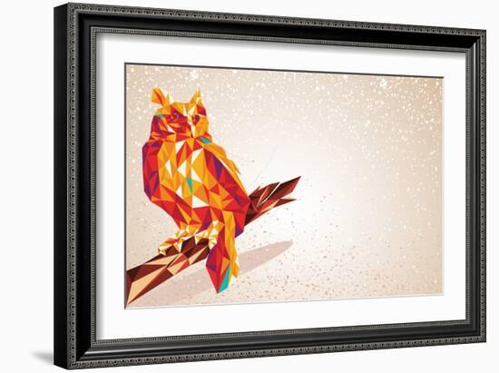 Colorful Owl Illustration-cienpies-Framed Art Print