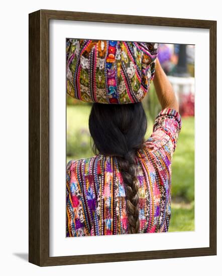 Colorful Patterned Clothes, Solola, Guatemala-Bill Bachmann-Framed Photographic Print