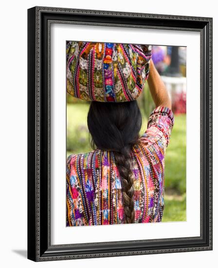 Colorful Patterned Clothes, Solola, Guatemala-Bill Bachmann-Framed Photographic Print