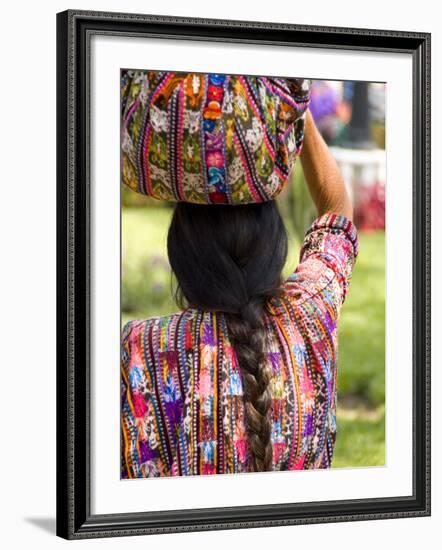 Colorful Patterned Clothes, Solola, Guatemala-Bill Bachmann-Framed Photographic Print
