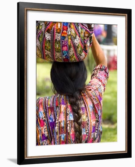 Colorful Patterned Clothes, Solola, Guatemala-Bill Bachmann-Framed Photographic Print