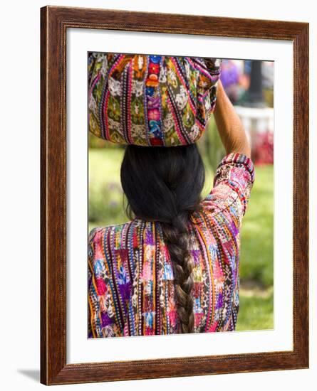 Colorful Patterned Clothes, Solola, Guatemala-Bill Bachmann-Framed Photographic Print