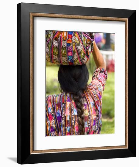 Colorful Patterned Clothes, Solola, Guatemala-Bill Bachmann-Framed Photographic Print