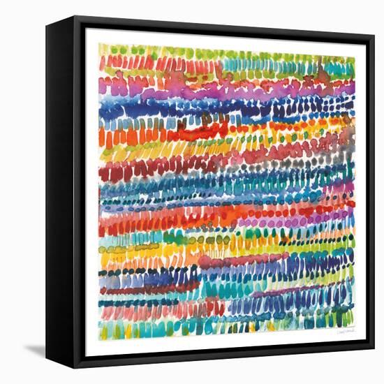Colorful Patterns III-Cheryl Warrick-Framed Stretched Canvas