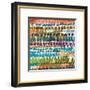 Colorful Patterns V Crop I-Cheryl Warrick-Framed Art Print