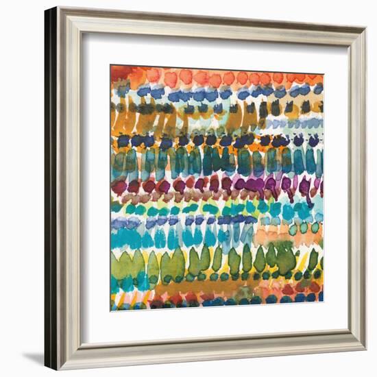 Colorful Patterns V Crop I-Cheryl Warrick-Framed Art Print