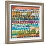 Colorful Patterns V Crop I-Cheryl Warrick-Framed Art Print