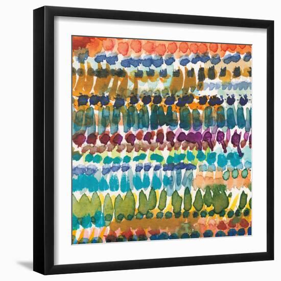 Colorful Patterns V Crop I-Cheryl Warrick-Framed Art Print