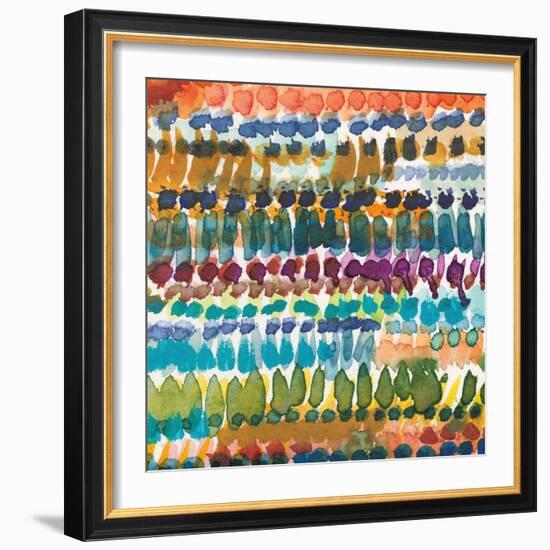 Colorful Patterns V Crop I-Cheryl Warrick-Framed Art Print