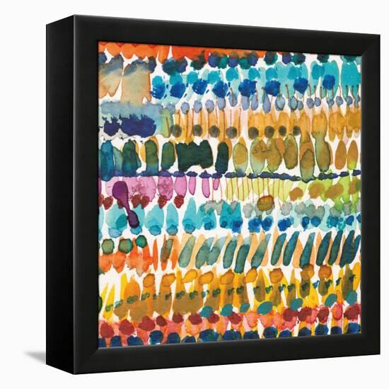 Colorful Patterns V Crop II-Cheryl Warrick-Framed Stretched Canvas