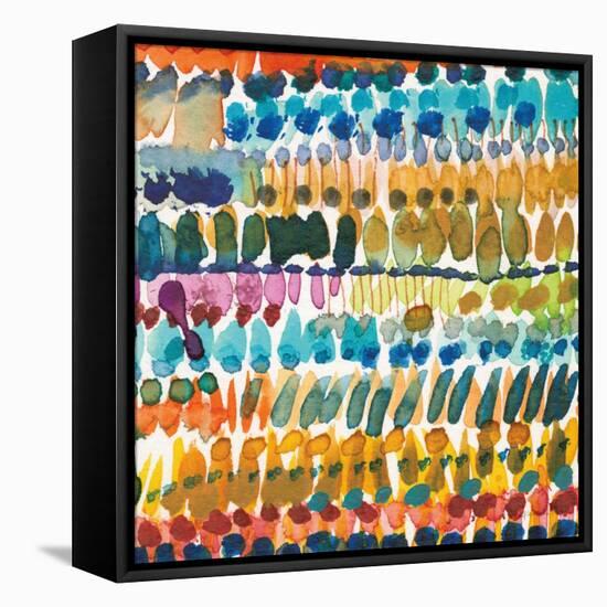 Colorful Patterns V Crop II-Cheryl Warrick-Framed Stretched Canvas