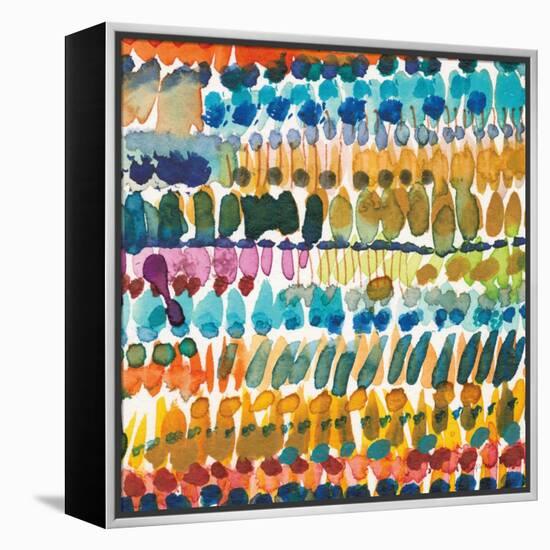 Colorful Patterns V Crop II-Cheryl Warrick-Framed Stretched Canvas