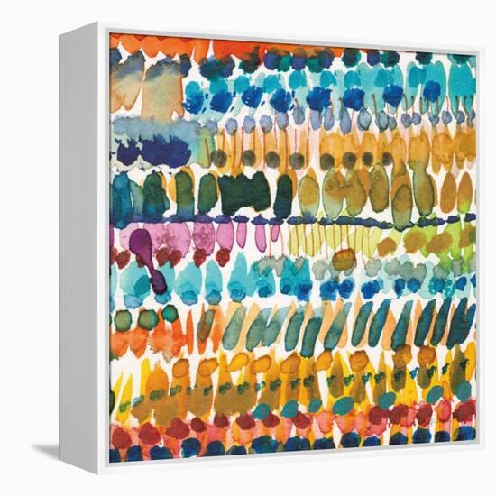 Colorful Patterns V Crop II-Cheryl Warrick-Framed Stretched Canvas