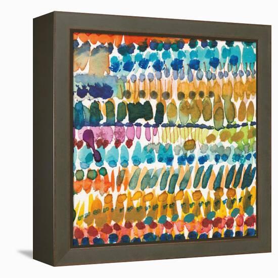 Colorful Patterns V Crop II-Cheryl Warrick-Framed Stretched Canvas