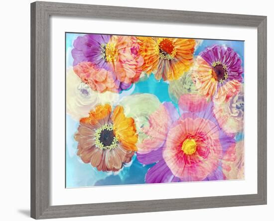 Colorful Photographic Layer Work of Blossoms-Alaya Gadeh-Framed Photographic Print