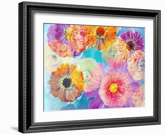 Colorful Photographic Layer Work of Blossoms-Alaya Gadeh-Framed Photographic Print