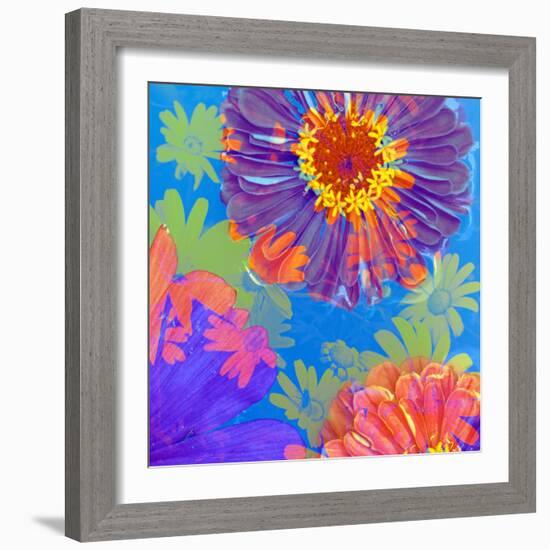 Colorful Photographic Layer Work of Blossoms-Alaya Gadeh-Framed Photographic Print