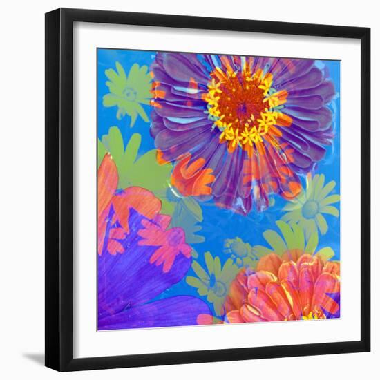 Colorful Photographic Layer Work of Blossoms-Alaya Gadeh-Framed Photographic Print