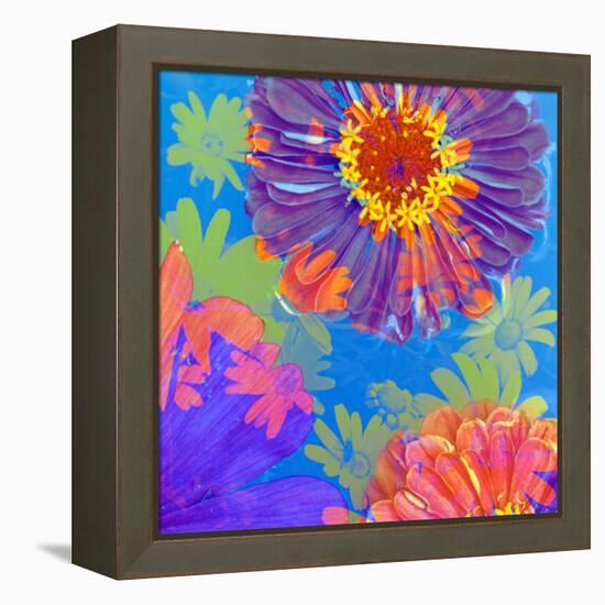 Colorful Photographic Layer Work of Blossoms-Alaya Gadeh-Framed Premier Image Canvas