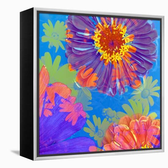 Colorful Photographic Layer Work of Blossoms-Alaya Gadeh-Framed Premier Image Canvas
