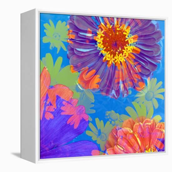 Colorful Photographic Layer Work of Blossoms-Alaya Gadeh-Framed Premier Image Canvas